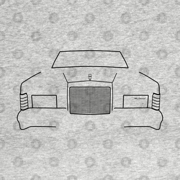 1979 vintage Lincoln Continental outline graphic (black) by soitwouldseem